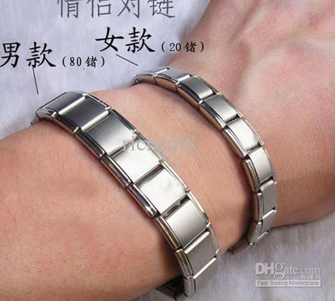 Two styles Man&amp;Woman Energy Magnetic Titanium 100pcs Nano Energy Magnetic 80 stone Titanium Germanium Bracelet Pain Relief Powerfull! - guacamobile - 1